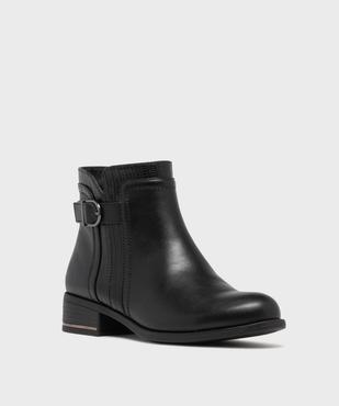 Boots à talon plat et boucle décorative femme vue2 - VALENTINA BALDA - GEMO