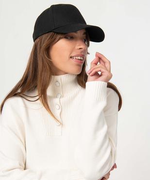 Robe pull femme avec col montant boutonné vue2 - GEMO(FEMME PAP) - GEMO