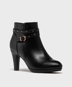 Bottines à talon avec en suédine femme - Valentina Baldano vue2 - VALENTINA BALDA - GEMO