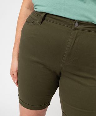 Bermuda à revers en coton stretch femme grande taille vue2 - GEMO 4G GT - GEMO