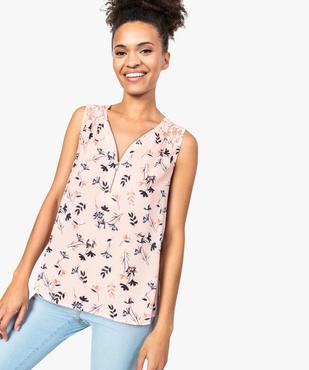 Blouse imprimée sans manches avec décolleté zippé vue1 - GEMO(FEMME PAP) - GEMO