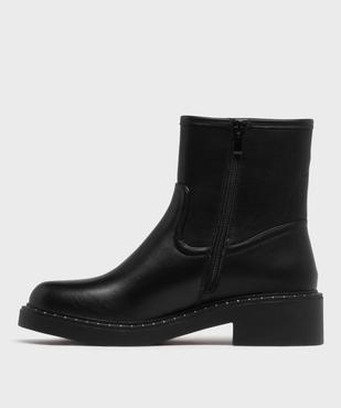 Boots zippées à clous et à petit talon femme vue3 - 5 MILES - GEMO