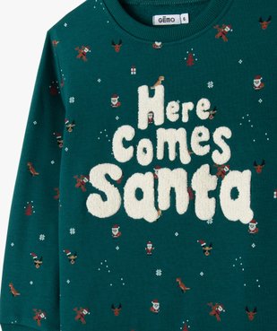 Sweat de Noël avec inscription en maille bouclette garçon vue2 - GEMO (ENFANT) - GEMO