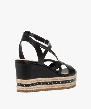 Sandales femme à talon compensé avec clous décoratifs vue4 - GEMO(URBAIN) - GEMO