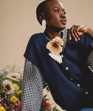 Blouse en coton avec manches froncées femme vue5 - GEMO(FEMME PAP) - GEMO