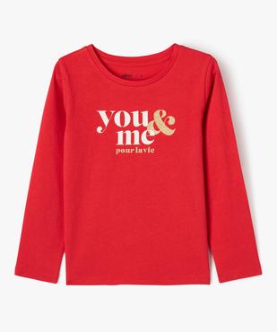 Tee-shirt à manches longues spécial Noël fille vue1 - GEMO (ENFANT) - GEMO