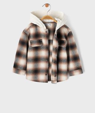 Sur-chemise à carreau à capuche bébé garçon vue2 - GEMO(BEBE DEBT) - GEMO