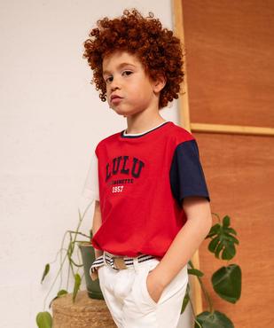 Tee-shirt manches courtes imprimé en relief garçon - LuluCastagnette vue6 - LULUCASTAGNETTE - GEMO