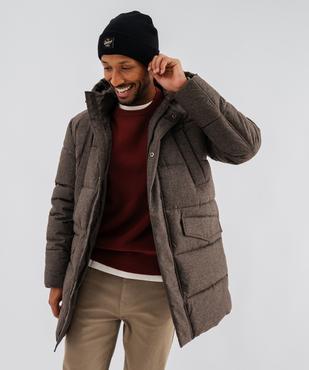 Doudoune matelassée déperlante avec capuche et col montant homme vue1 - GEMO 4G HOMME - GEMO