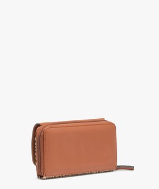 Portefeuille femme multimatières avec cadenas fantaisie vue2 - GEMO (ACCESS) - GEMO
