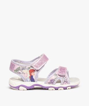 Sandales fille sport à scratch et à paillettes – Reine des neiges vue1 - REINE DES NEIGE - GEMO