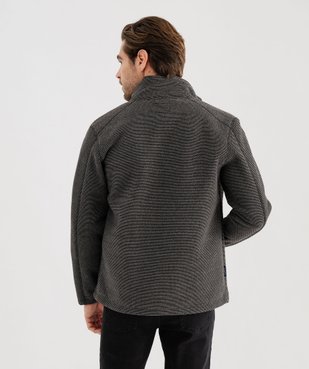 Sweat zippé à col montant intérieur polaire homme vue4 - KENSINGTON - GEMO