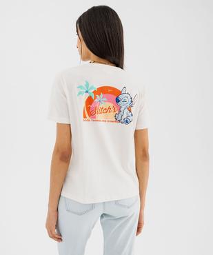 Tee-shirt manches courtes motif Stitch femme - Disney vue3 - LILO & STITCH - GEMO