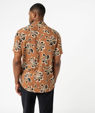 Chemise manches courtes et col cubain en viscose fleurie homme vue3 - GEMO (HOMME) - GEMO