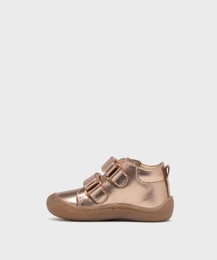 Chaussures premiers pas en cuir à scratch bébé fille NA vue3 - NA! GEMO FOR GOOD - GEMO