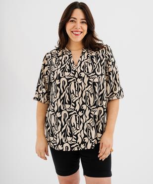 Bermuda à revers en coton stretch femme grande taille vue11 - GEMO (G TAILLE) - GEMO