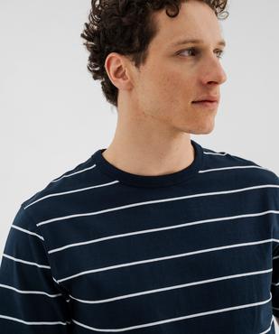 Tee-shirt à manches courtes rayé homme vue2 - GEMO (HOMME) - GEMO