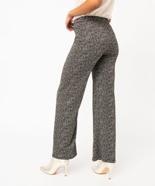 Pantalon droit à pli en maille extensible femme vue3 - GEMO(FEMME PAP) - GEMO