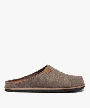 Chaussons mules façon lainage homme  vue1 - GEMO 4G HOMME - GEMO