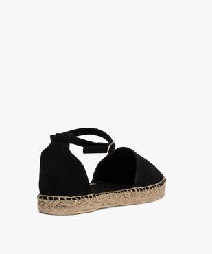 Sandales femme style espadrilles ouvertes sur les côtés Dessus en toile unie vue4 - GEMO (CASUAL) - GEMO