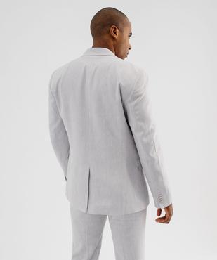 Veste de costume droite en viscose et lin homme vue4 - GEMO 4G HOMME - GEMO