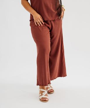 Pantalon ample à ceinture élastique femme grande taille vue1 - GEMO 4G GT - GEMO