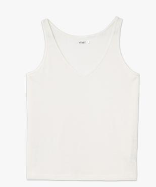 Débardeur en lin col V femme vue4 - GEMO 4G FEMME - GEMO