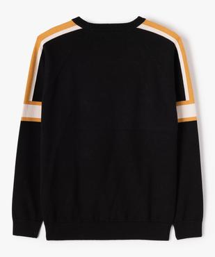 Pull garçon en maille fine à manches rayées vue3 - GEMO (JUNIOR) - GEMO