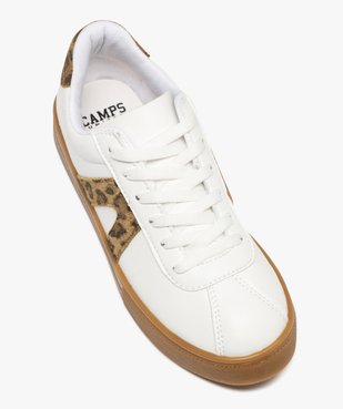 Baskets basses à motif léopard et semelle contrastante femme - Camps United vue6 - CAMPS - GEMO