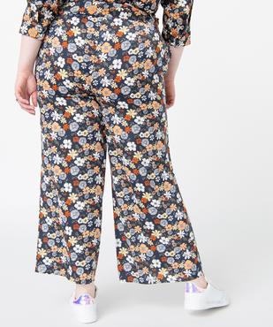 Pantacourt femme grande taille imprimé coupe large  vue3 - GEMO (G TAILLE) - GEMO
