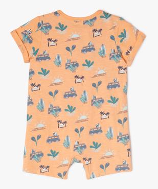 Combishort en coton avec fermeture zippée bébé garçon (lot de 2) vue3 - GEMO(BB COUCHE) - GEMO