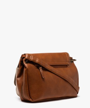 Sac besace bicolore à rabat femme vue2 - GEMO (ACCESS) - GEMO