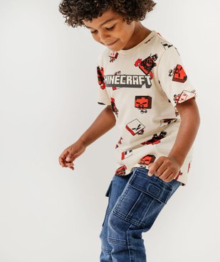 Tee-shirt manches courtes imprimé garçon - Minecraft vue6 - MINECRAFT - GEMO