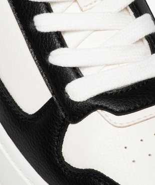 Baskets femme unies à semelle épaisse avec lacets contrastants vue6 - GEMO 4G FEMME - GEMO