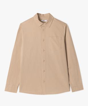 Chemise manches longues en coton lin mélangés garçon vue5 - GEMO (JUNIOR) - GEMO
