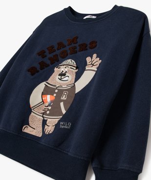 Sweat en molleton doux imprimé garçon vue3 - GEMO (ENFANT) - GEMO