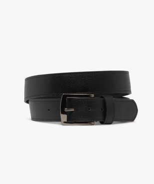Ceinture dessus cuir grainé avec grosse boucle rectangle homme vue1 - GEMO (ACCESS) - GEMO
