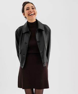 Pull à col montant en maille pailletée femme vue4 - GEMO(FEMME PAP) - GEMO