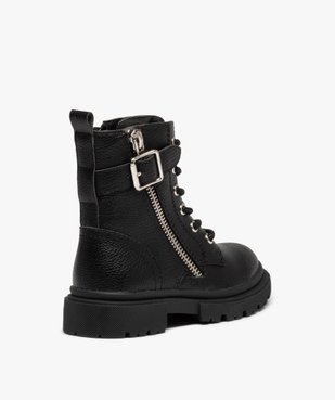 Boots fille unies style rangers à semelle crantée vue4 - GEMO (ENFANT) - GEMO