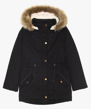 Doudoune fille doublée sherpa avec capuche  vue1 - GEMO (JUNIOR) - GEMO