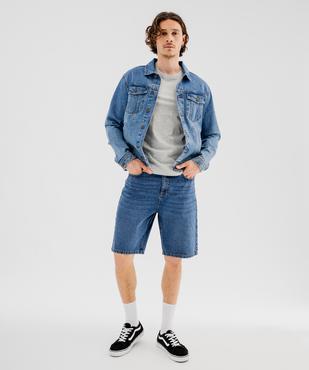 Bermuda en jean coupe loose homme vue2 - GEMO 4G HOMME - GEMO