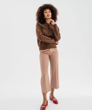 Pull à grand col fantaisie ajouré femme vue5 - GEMO(FEMME PAP) - GEMO