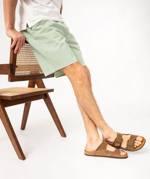 Bermuda chino en coton stretch et taille élastiquée homme vue1 - GEMO (HOMME) - GEMO