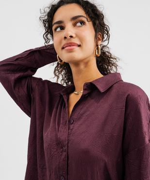 Chemise en satin froissé femme vue4 - GEMO(FEMME PAP) - GEMO