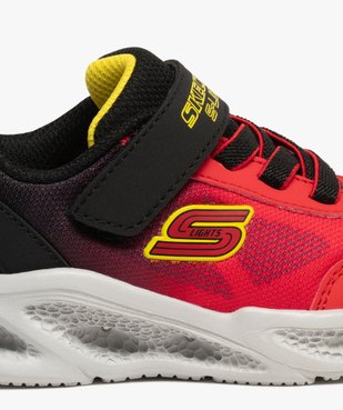 Baskets à scratch avec semelle lumineuse tricolore garçon - Skechers vue6 - SKECHERS - GEMO