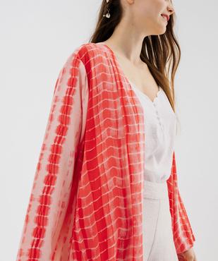 Blouse longue manches 3/4 en viscose tie-and-dye femme vue2 - GEMO(FEMME PAP) - GEMO