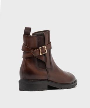 Bottines en cuir femme - Taneo vue4 - TANEO - GEMO