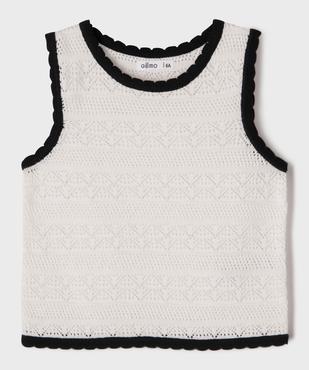 Débardeur en maille crochetée fille vue2 - GEMO (ENFANT) - GEMO