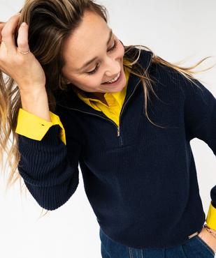 Pull camionneur à col zippé femme - LuluCastagnette vue1 - LULU CASTAGNETT - GEMO