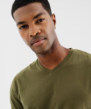 Tee-shirt à manches courtes et col V homme vue6 - GEMO 4G HOMME - GEMO